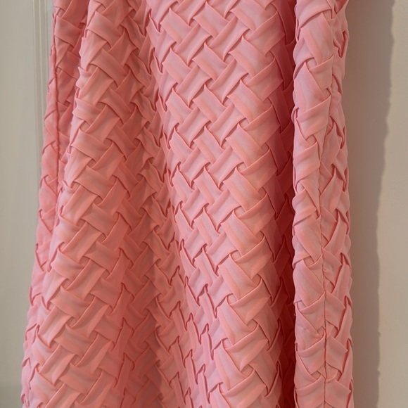 Pink Woven Spaghetti Strap Dress Medium - Picture 3 of 8